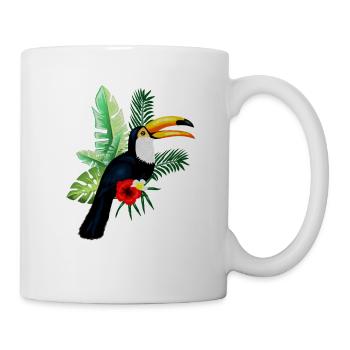 Tukan Vogel Tropisches Tier Exotisch - Tasse - Weiß - Rechts