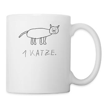 Eine Katze witzig kindisch ironisch - Tasse - Weiß - Rechts