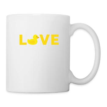 Badeente Gummiente - Tasse - Weiß - Rechts