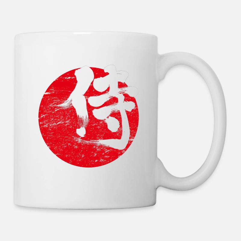 Ronin Samurai Japanese flag Japan sign - Mug - white