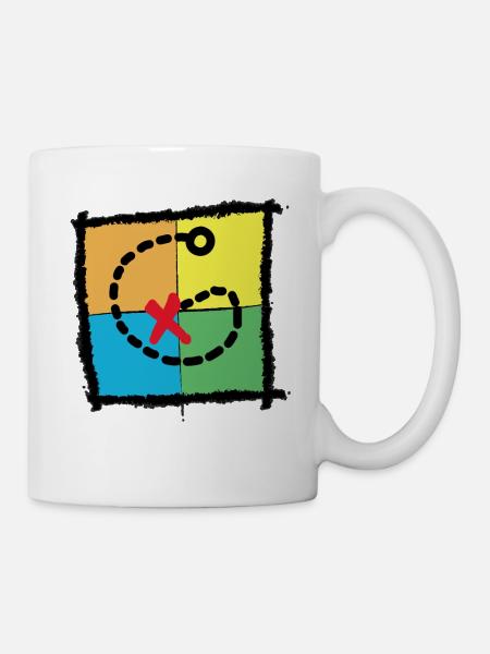 GEOCATCHER Schatzkarte GEOCACHING - Tasse - Weiß