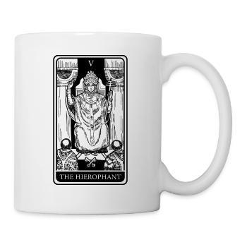 THE HIEROPHANT Tarot Karten Hellseher Wahrsager - Tasse - Weiß - Rechts