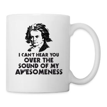 Beethoven Spruch Lustig Ludwig Geschenk Musik - Tasse - Weiß - Rechts