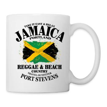 Reggae & Beach - Jamaica Vintage Flag - Tasse - Weiß - Rechts