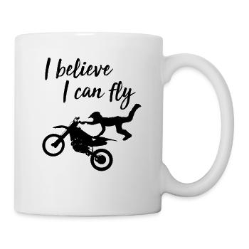 Motocross Motorradfahrer braap Geschenkidee - Tasse - Weiß - Rechts