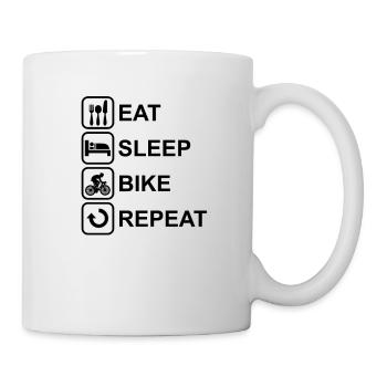 Manger répéter vélo de sommeil - Mug blanc - blanc - Droite