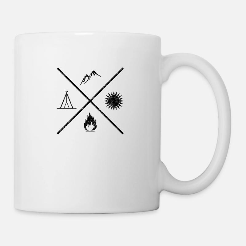 Vintage Camping - Tasse - Weiß