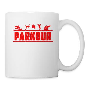parkour parcours salto cadeau-saut d'obstacles - Mug blanc - blanc - Droite