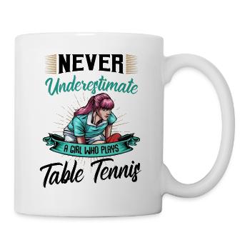 Cadeau de ping-pong énonciations drôles - Mug blanc - blanc - Droite