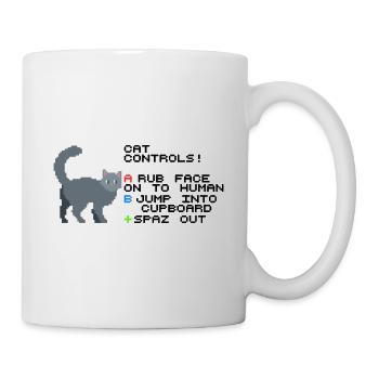 Cat Controls Pixel - Tasse - Weiß - Rechts