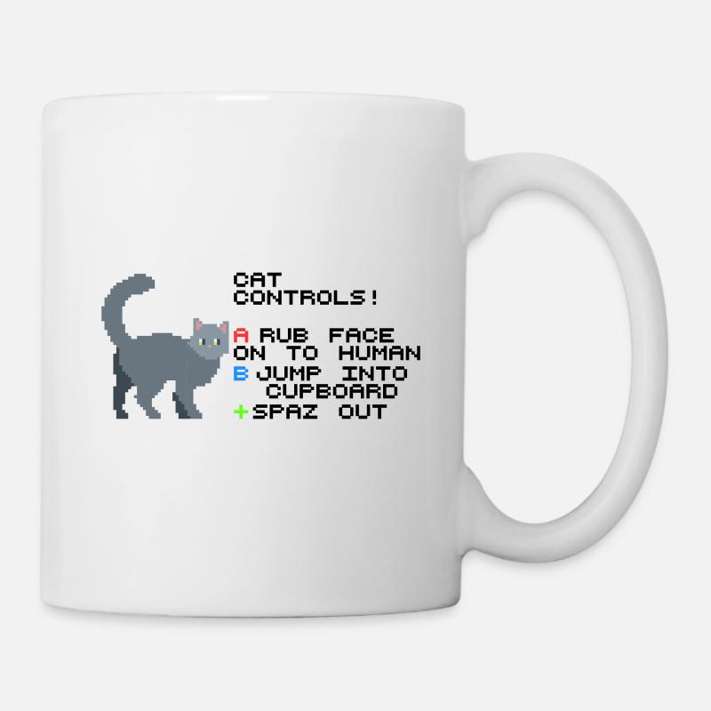 Cat Controls Pixels - Mug blanc - blanc