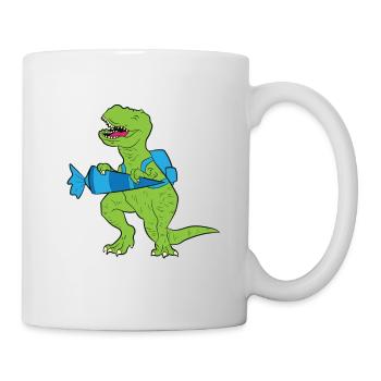 T-Rex dinosaure Dino Scolarisation - Mug blanc - blanc - Droite