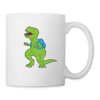 T-Rex Dinosaur Dino School Enrolment Schoolchild - Mug - white - Right