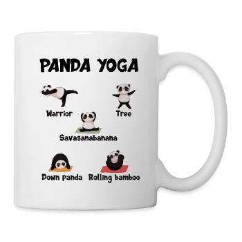 Lustiges Panda Yoga Humor Geschenkidee - Tasse - Weiß - Rechts