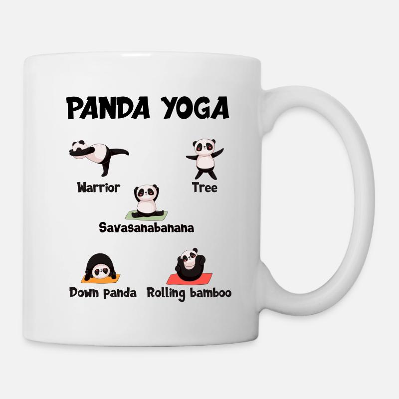 Funny Panda Yoga Humor Gift Idea - Mug - white