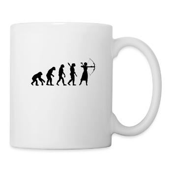 Evolution Sagittarius Archery bow and arrow - Mug - white - Right