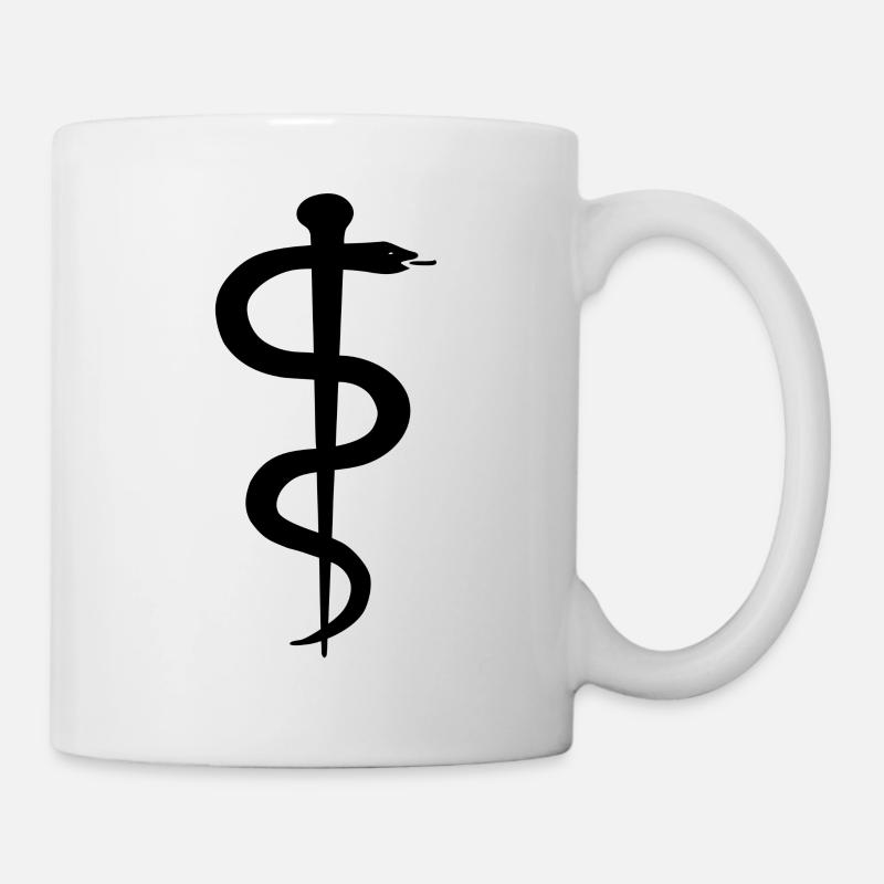 Äskulapstab - Tasse - Weiß