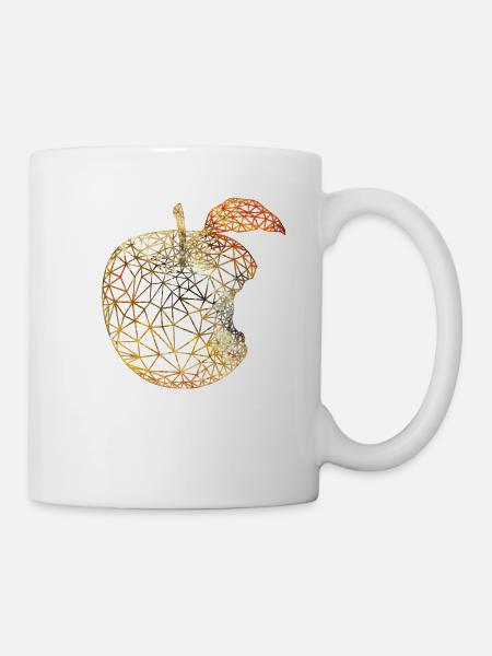 Poly Apfel Golden - Tasse - Weiß