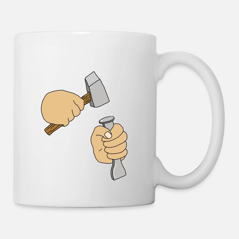Tailleur de pierre homme-cadeau - Mug blanc - blanc