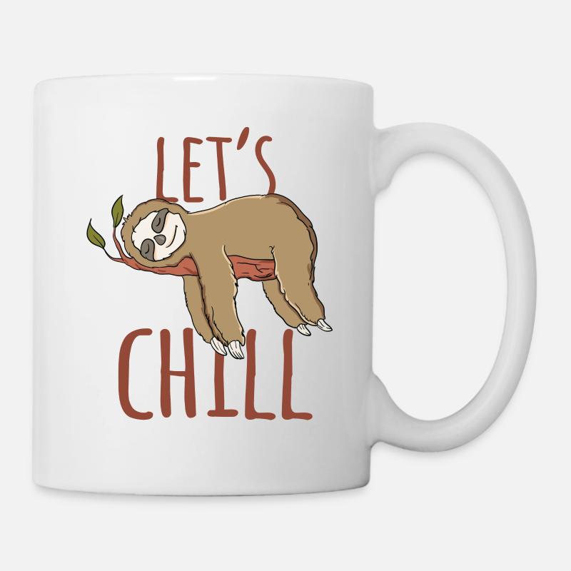 Faultier let´s Chill - Tasse - Weiß