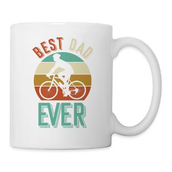 Bike Best dad ever - Tasse - Weiß - Rechts