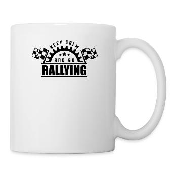 Autorennen Rallye Rennfahrer Rallyefahrer Rally - Tasse - Weiß - Rechts