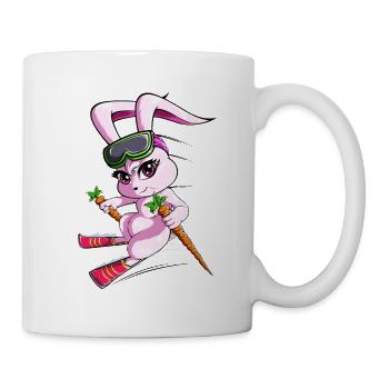 Ski Rabbit Snow Ski Skirulaub Slope - Mug - white - Right