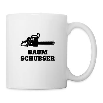 Baum Schubser Baumfäller Motorsäge - Tasse - Weiß - Rechts