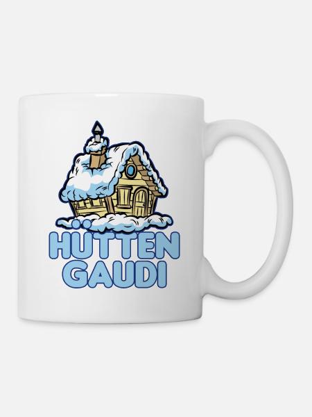 Hütten Gaudi Skihütte Ski Hütte - Tasse - Weiß