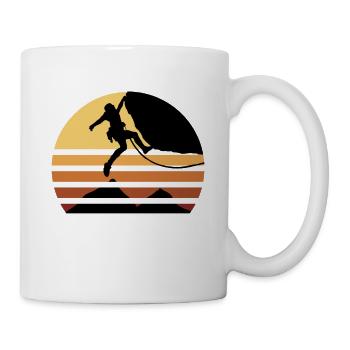 BOULDERING Kletter Sport Extrem Kletterer - Tasse - Weiß - Rechts