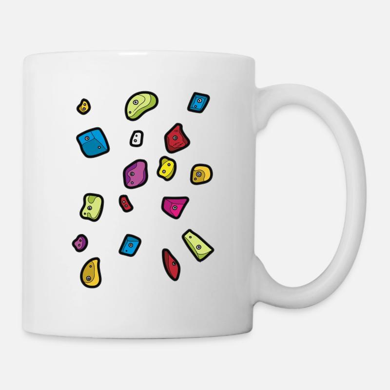 Boulder Bouldern Klettern Griffe Kletterhalle - Tasse - Weiß