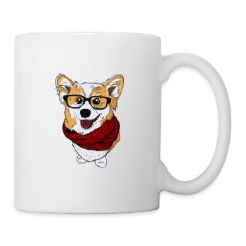 funny British Corgi gift idea - Mug - white - Right
