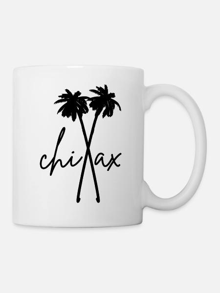 Relaxation Chill Out Palm Trees - Mug - white