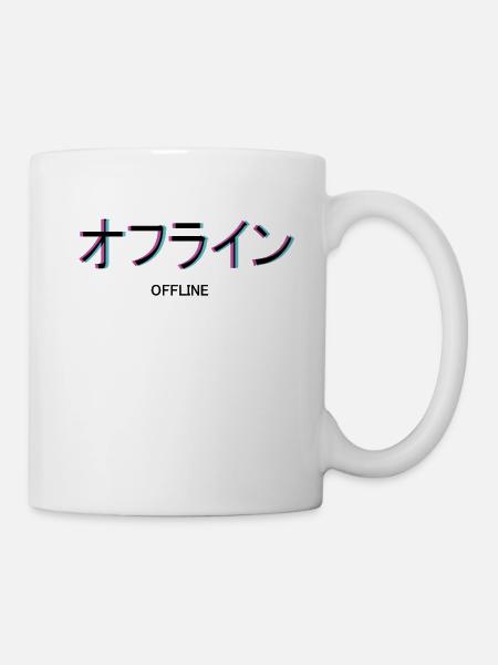 Offline Vaporwave - Tasse - Weiß