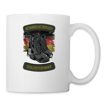 Bundeswehr STOLZ Beruf Soldat Soldaten Geschenk - Tasse - Weiß - Rechts