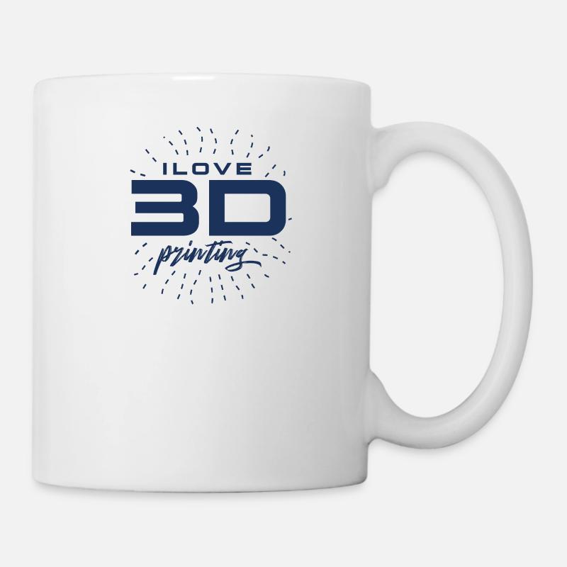 3D Druck Drucker Drucken 3D - Tasse - Weiß