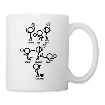 Volley-ball - Mug blanc - blanc - Droite