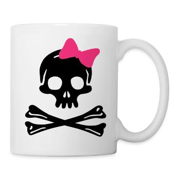 Schädel - Tasse - Weiß - Rechts