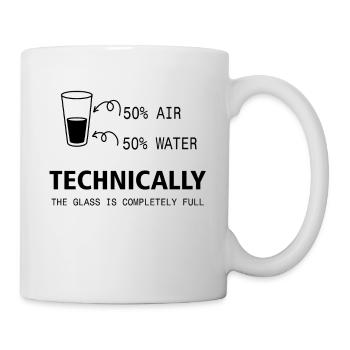 Glass Wasser Nerd - Tasse - Weiß - Rechts