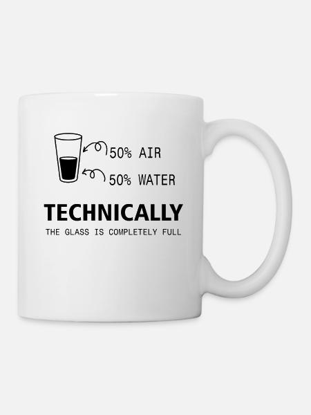Glass Wasser Nerd - Tasse - Weiß