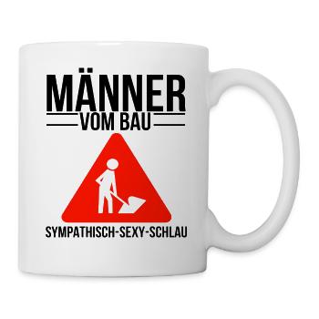 Bauarbeiter - Tasse - Weiß - Rechts