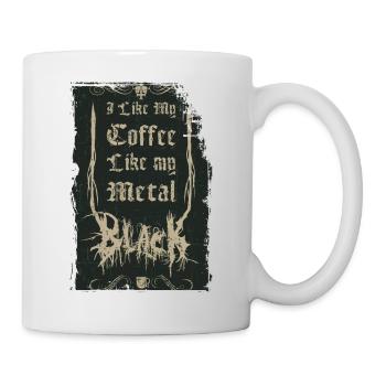 Like My Coffee Like My Metal - Black - Mug - white - Right