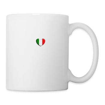 Herzschlag Italien Herz Italia EKG Italy Flagge 3D - Tasse - Weiß - Rechts
