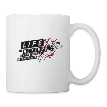 Marathon Geschenk Geburtstag Herren - Tasse - Weiß - Rechts