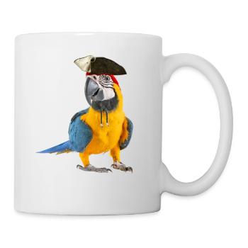 Perroquet des Caraïbes Oiseau Pirate Look Halloween - Mug blanc - blanc - Droite