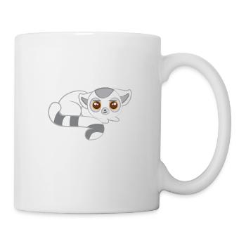 Lemur - Lemuren - Lemurfan - Assez - Proverbe - Mug blanc - blanc - Droite