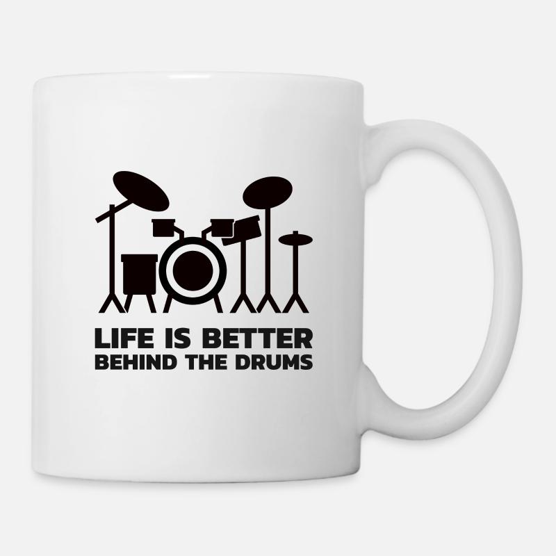 Schlagzeug Drummer Geschenk - Tasse - Weiß