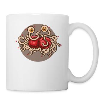 Spaghettimonster Pastafarianismus Pastafari - Tasse - Weiß - Rechts