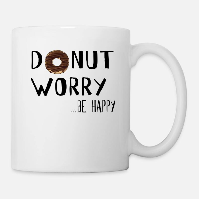 Donut Worry ... be happy! - Mug blanc - blanc