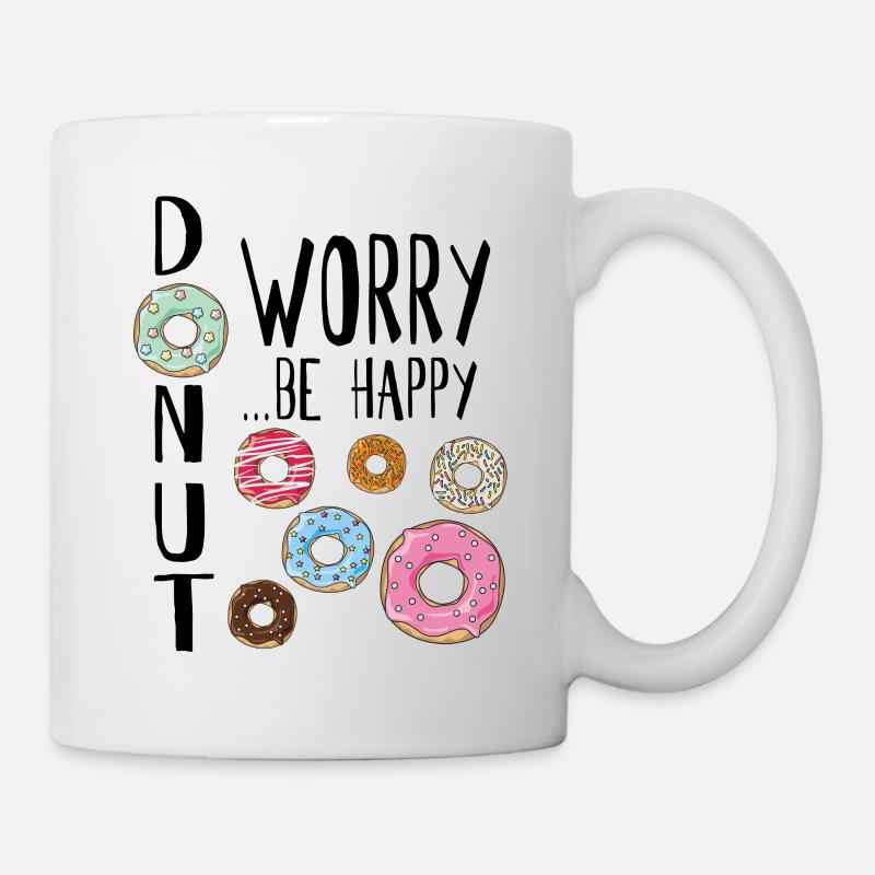Donut Worry ... Be Happy! - Mug - white